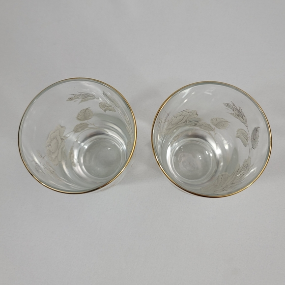 (2) Vtg Libby Glass Rose Bouquet Tumbler - Picture 7 of 14